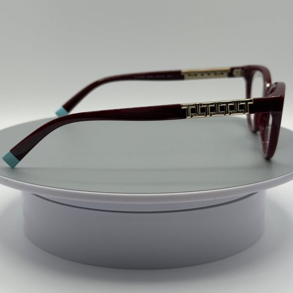 NEW Tiffany & Co. TF 2226 8353 Burgundy & Gold Eyeglasses  52/16/140 READ - Picture 7 of 9